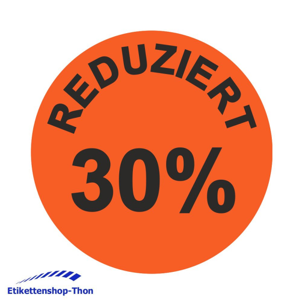 Aktionsetiketten - Durchmesser 30 mm - REDUZIERT 30% - 1000 Stück - Leuchtrot